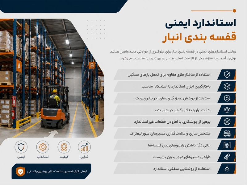 اصول ایمنی قفسه بندی استاندارد 
